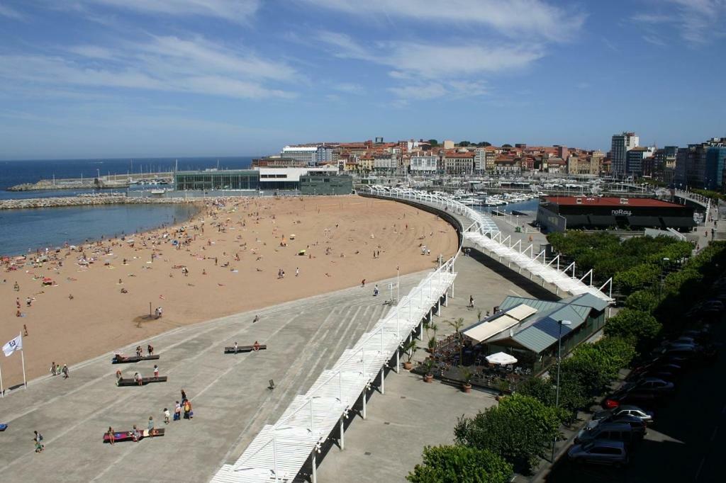 Primera Línea Playa+Parking Gratis Gijón Exterior foto